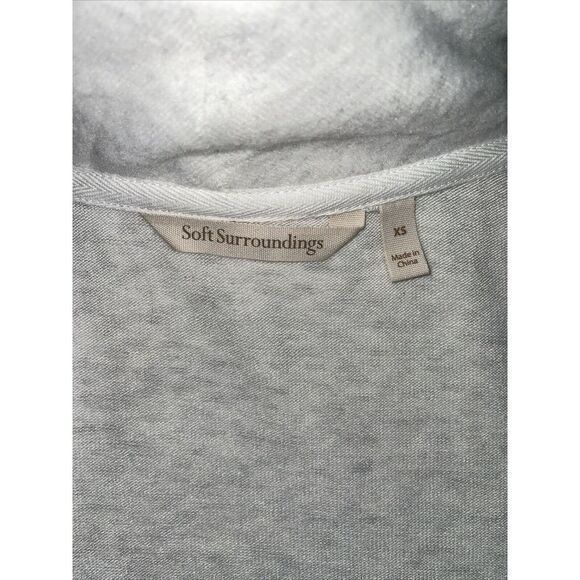 Soft‎ Surroundings Cream Gray Long Sleeve Open Cardigan Sweater Size XS - Picture 5 of 5